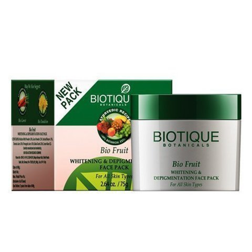 Маска для лица Biotique Bio Фруктовая удаление пигментный пятен, 75 гр