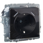 Розетка с заземлением  IEK BR-R14-16-U21-D21-K46