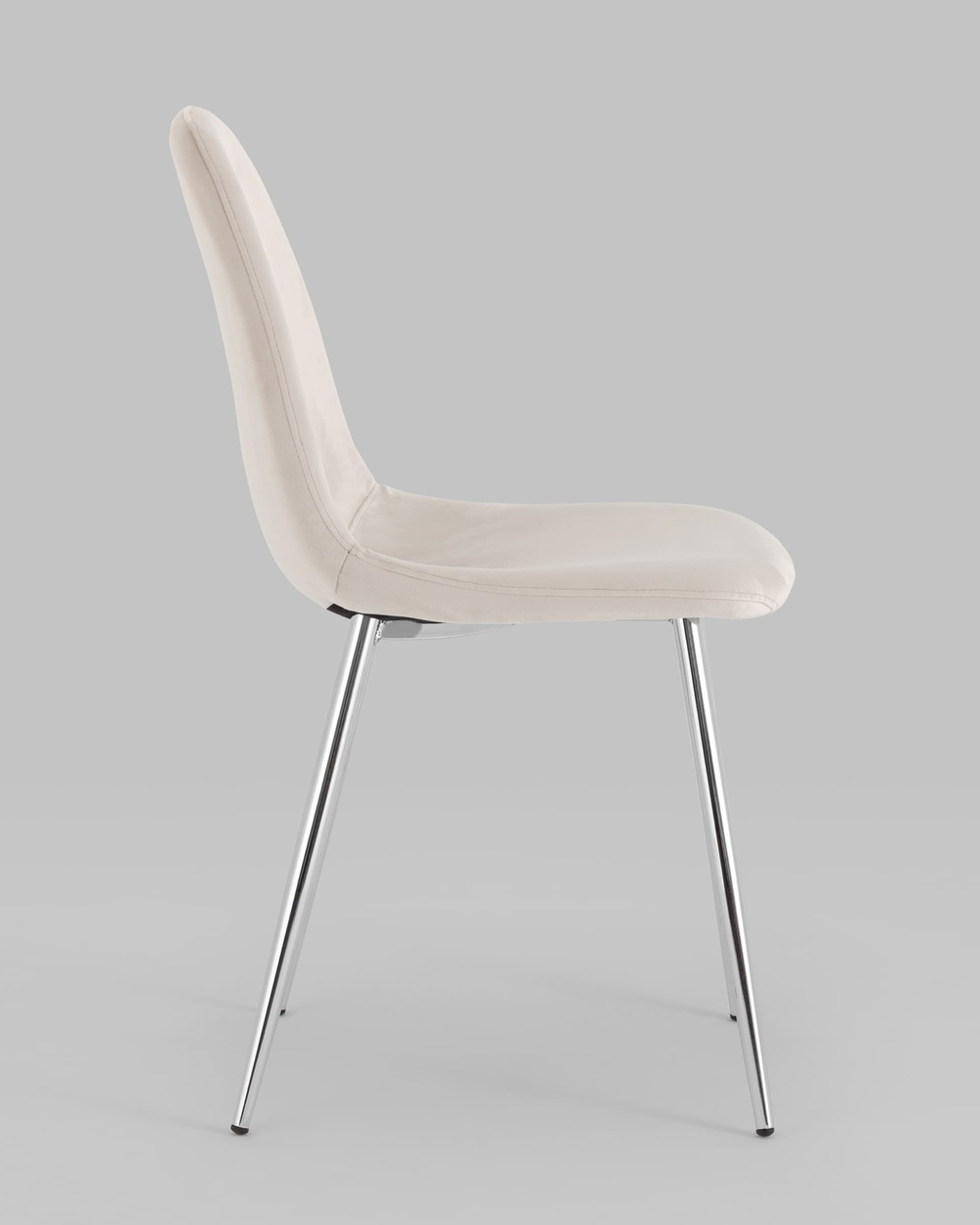 Стул Валенсия SN велюр бежевый хромированные ножки