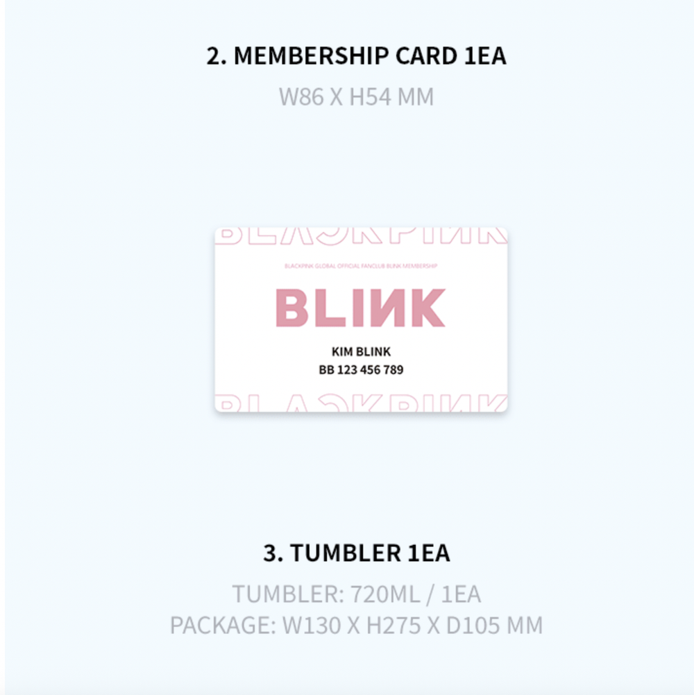 Членство BLACKPINK BLINK PREMIUM MEMBERSHIP KIT