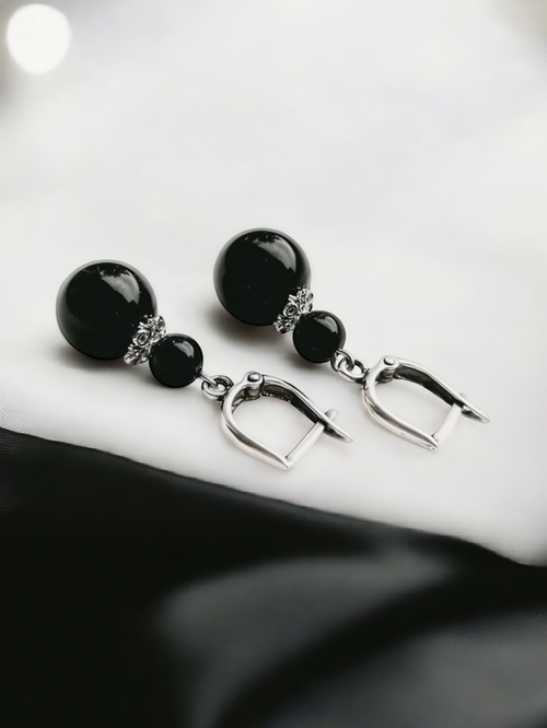 Cерьги "Классика чёрного"