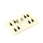 Мормышка "Капелька" с кембриком, 1 коронка, Серебро (0.5гр, 10шт/уп), Одинцов