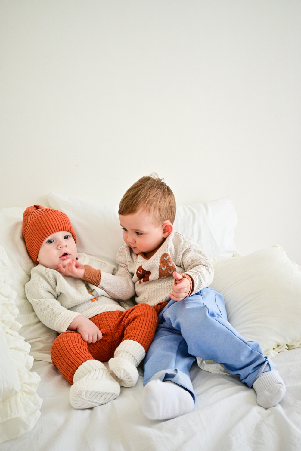 Джемпер вязаный oversize деревья