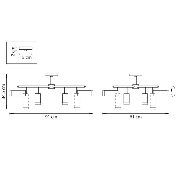 Комплект с потолочной люстрой Lightstar Rullo (571728+214437-4+214487-4+202430-8) LR7283748740
