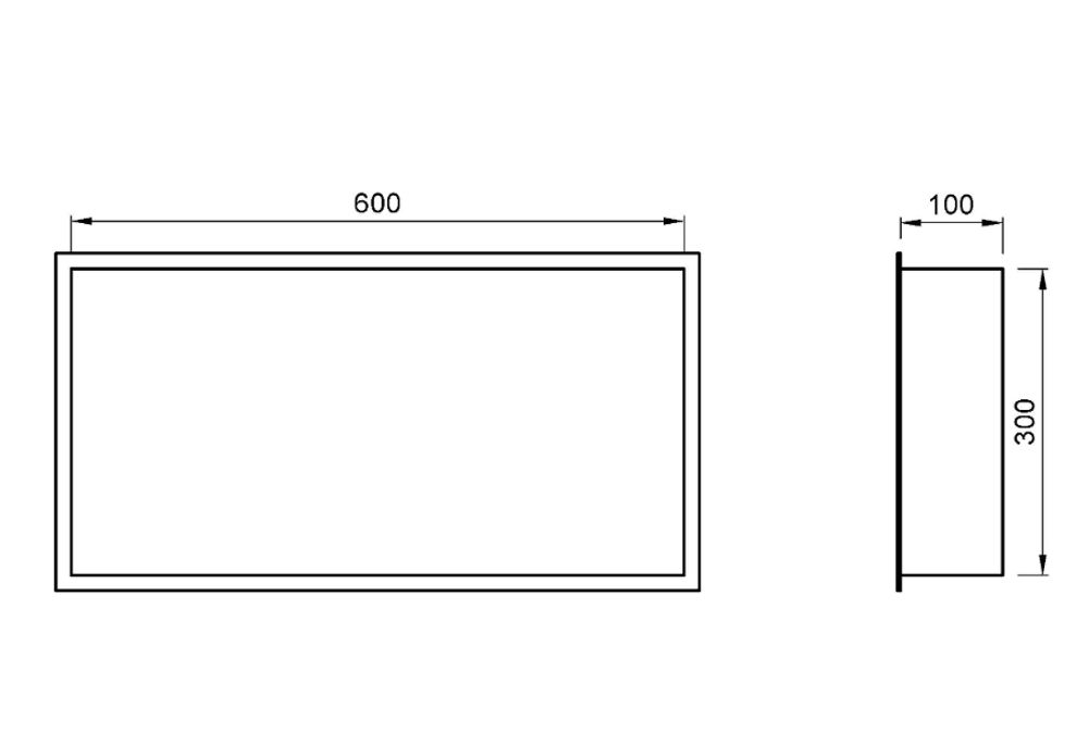 Встраиваемая полка нерж. сталь NOFER H.6030.G золото