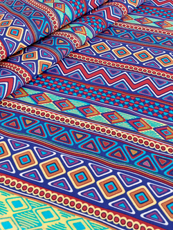 Ткань бязь плательная, рис. " Африканский орнамент", ширина 150 см, арт. 1032