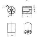 ОПОРА МЕБЕЛЬНАЯ МЕТАЛЛИСТ №6 ПЛАСТМАССА
