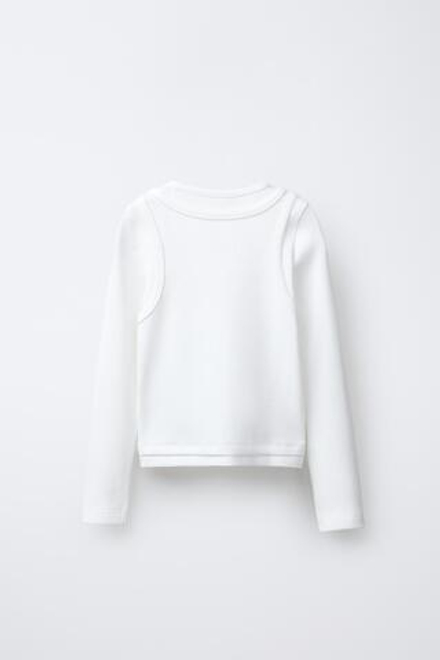 ZARA X CHAMPION ФУТБОЛКА В РУБЧИК С НАДПИСЬЮ, БЕЛЫЙ