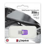 Флеш накопитель Kingston 256Gb DataTraveler microDuo 3C DTDUO3CG3/256GB USB3.0 фиолетовый