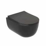 Унитаз подвесной Ceramica Nova Modena CN6063MB безободковый, с крышкой микролифт, черный матовый