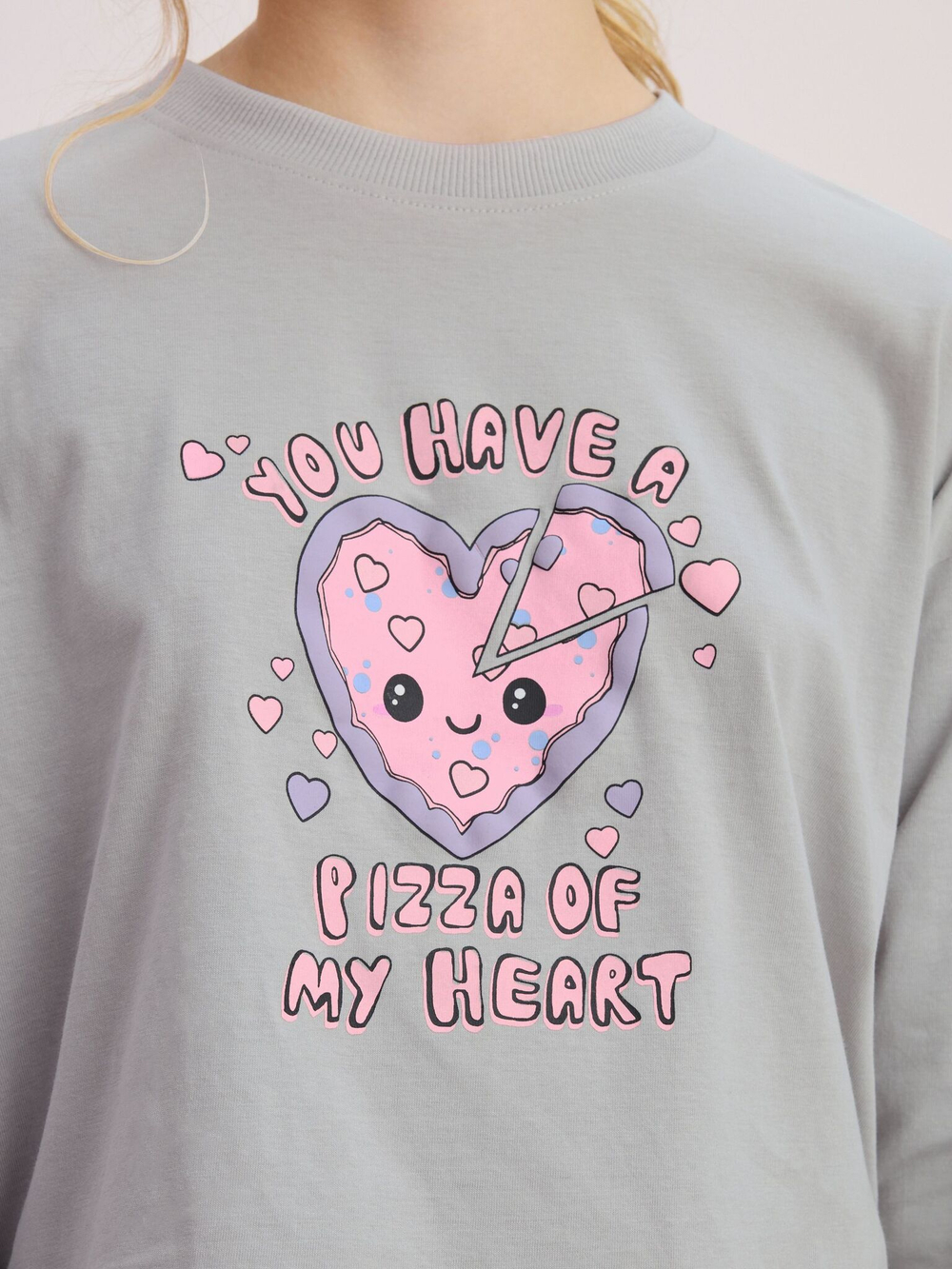 Пижама для девочки Next Q96-935, 3 шт., Серый, Голубой, Сиреневый