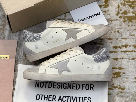 Super Star With Gray And Silver Glitter Heel Tab