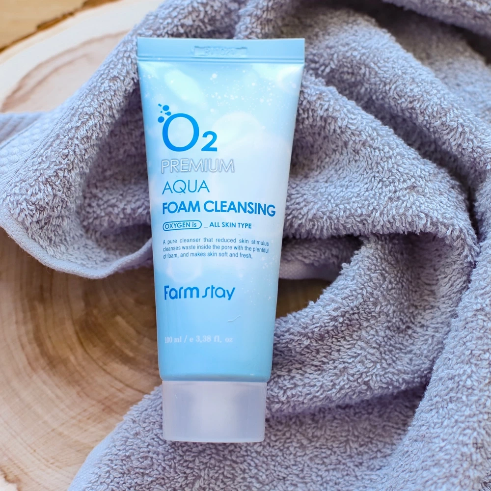 Пенка для умывания Farm stay O2 premium aqua foam cleansing, 100мл