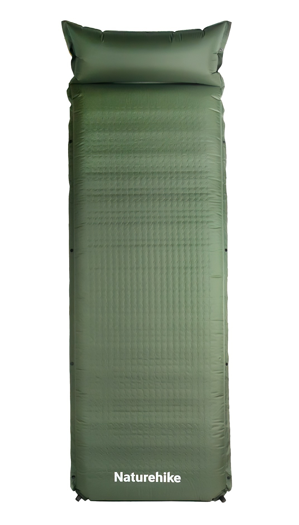 Коврик надувной односпальный Naturehike D04, с чехлом и подушкой, хаки (CNK2450WS020)