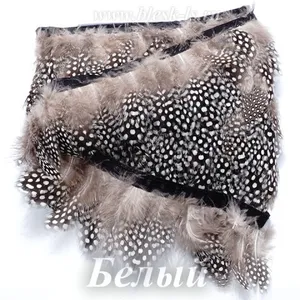 Перья цесарки на ленте