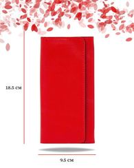 Кошелек классический красная кожа 05053