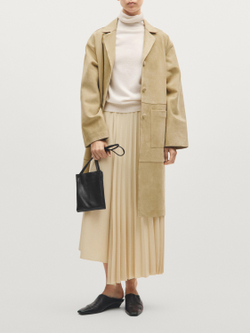 Massimo Dutti Сумка через плечо из кожи наппа, черный