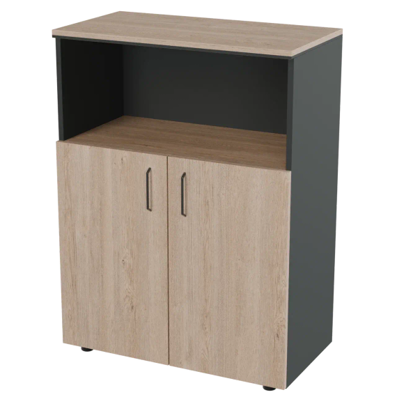 Шкаф средний широкий с нишей Prego office 800х420х1240 ПОШСШН