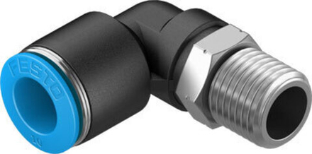 QSL-1/4-10 Угловой штуцер с цанговым зажимом и резьбой