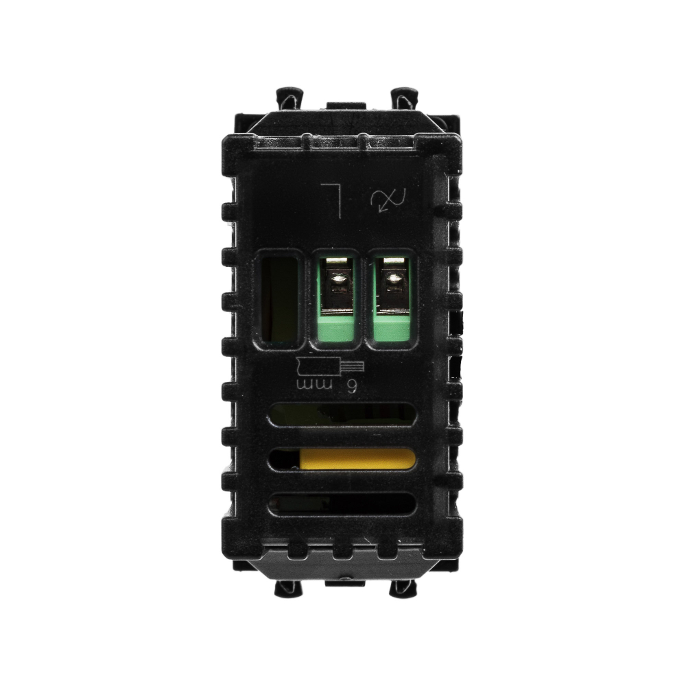 Диммер поворотный модульный, "Avanti", "Черный квадрат", 1 модуль