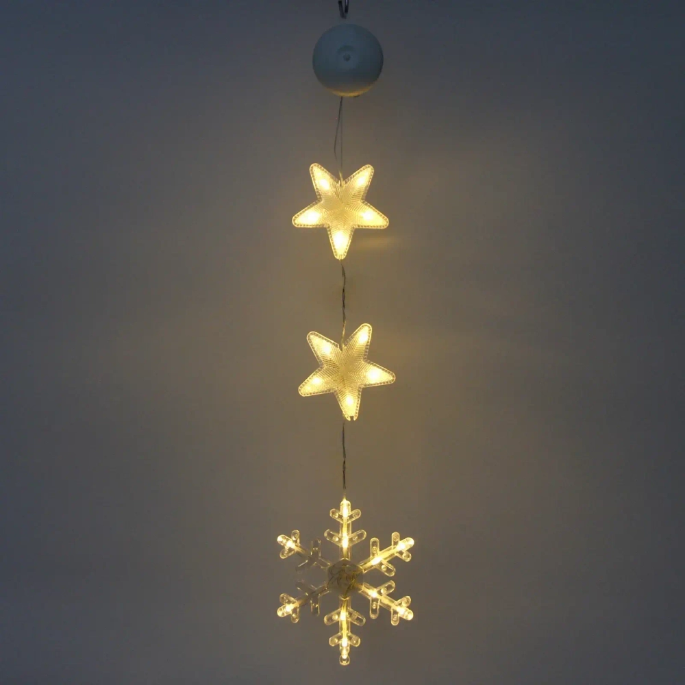 Фигура светодиодная «Снежинка» 16.5*17.5 см (батарейки 3 ААА), 1 реж, Теплый белый