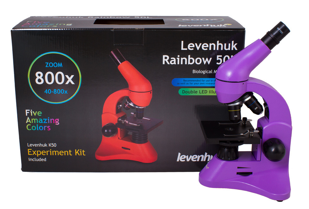 Микроскоп Levenhuk Rainbow 50L Amethyst\Аметист