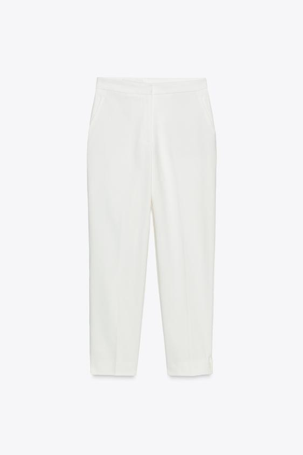 ZARA БРЮКИ С РАЗРЕЗАМИ СНИЗУ, ЭКРЮ