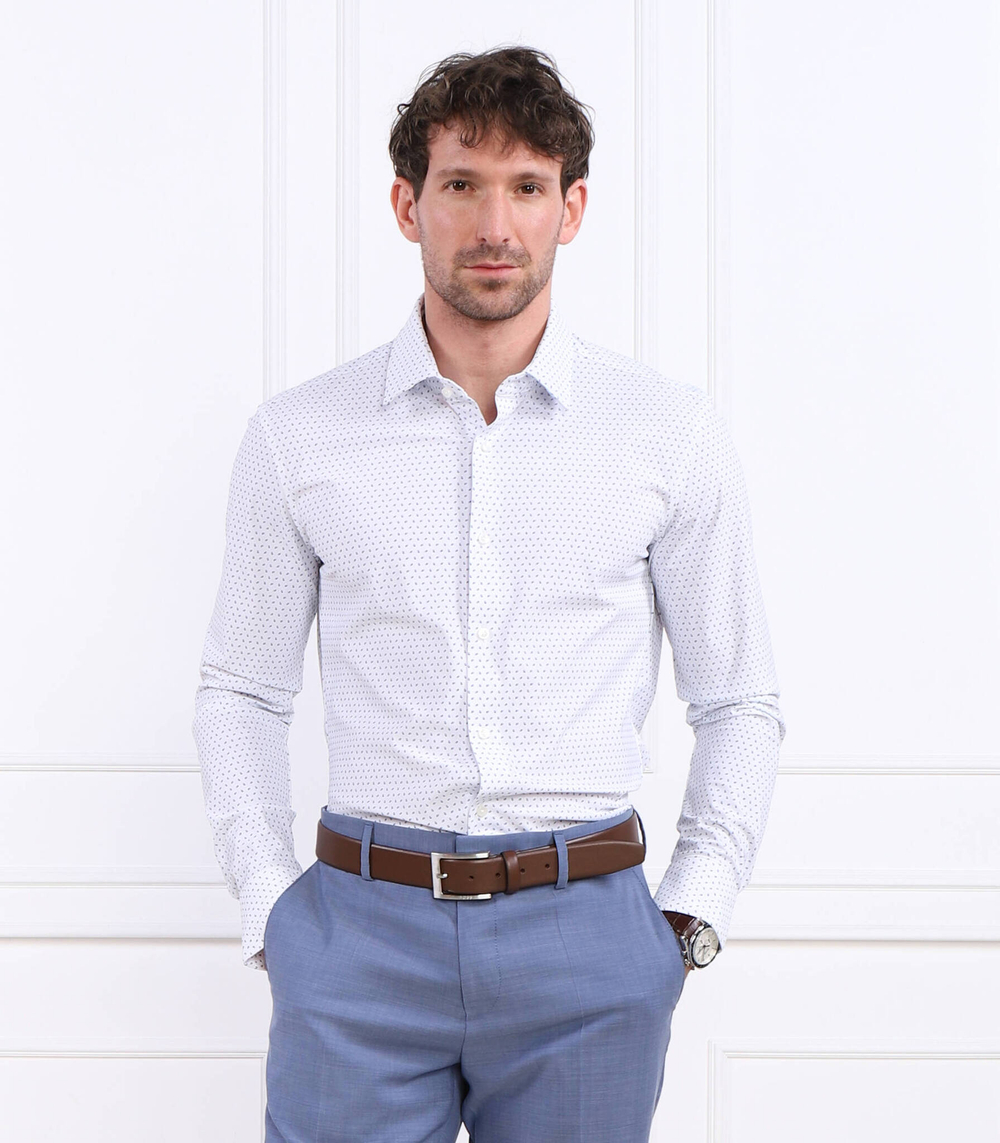 рубашка p-hank-s-kent-c1-222 BOSS BLACK - голубой(50490371)