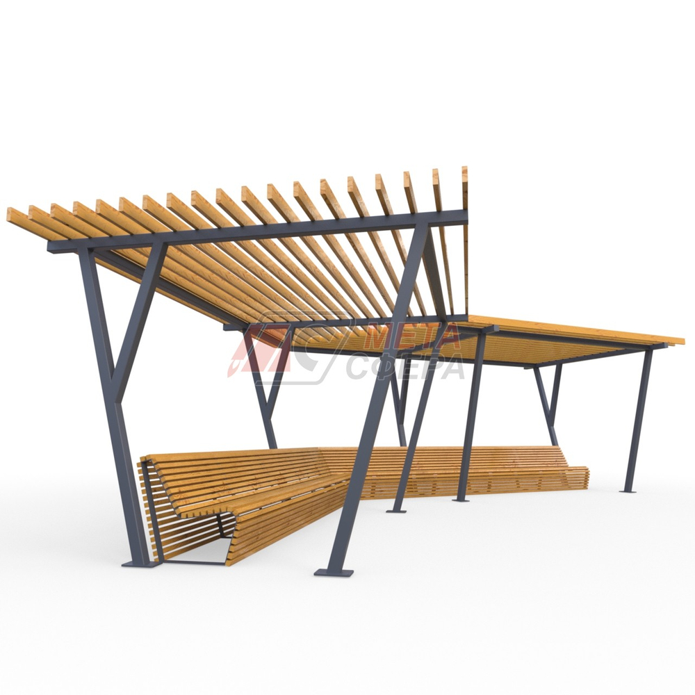 Пергола Арена со скамейкой