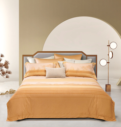 КПБ евро "Тепло природы", цв. оранжевый (хлопок) под:200х230см, пр:245х250, нав:48х74см (2шт)