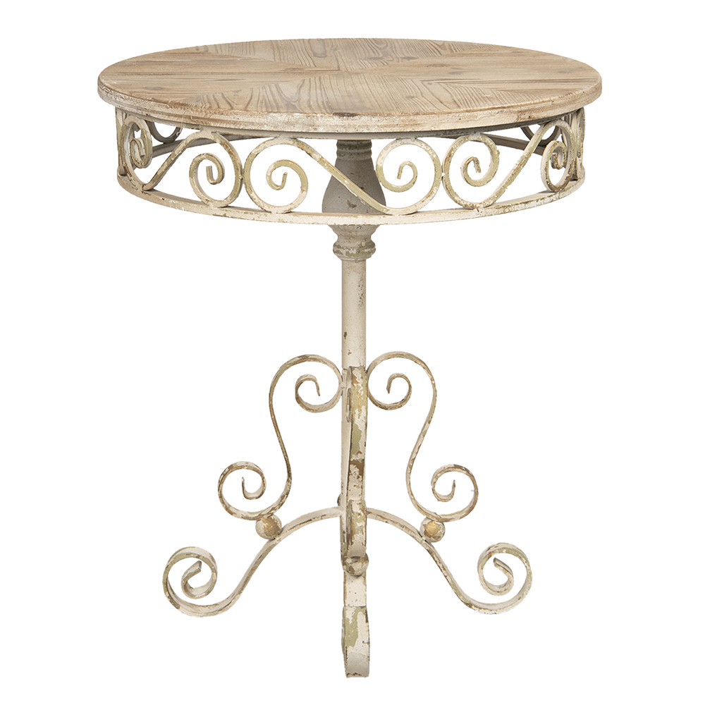 Стол кофейный "Альдерт" Ø 64x73см Металл, дерево