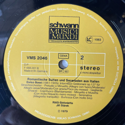 Винтажная виниловая пластинка LP Leone Sinigaglia, Giacomo Puccini, Marco Enrico Bossi, Giuseppe Saverio Mercadante, Romantische Suiten und Serenaden aus Italien (Германия 1979)