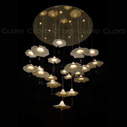 Люстра Cloyd SHANGRILA C33 / выс. 120 см - керамика - золото (арт.11334)