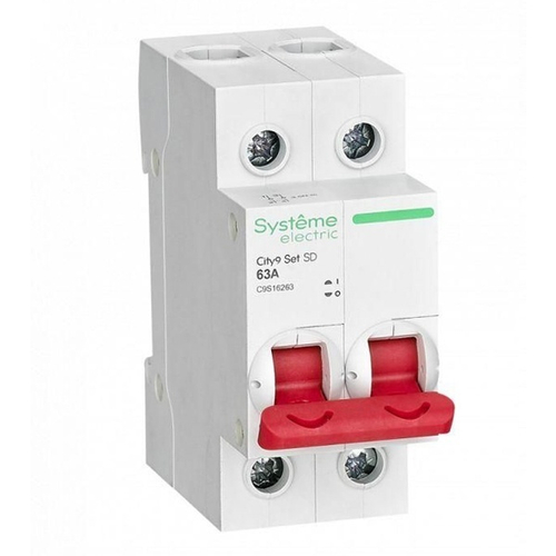 Рубильник City9 Set модульный 63А 2P Systeme Electric (выключатель нагрузки) C9S16263