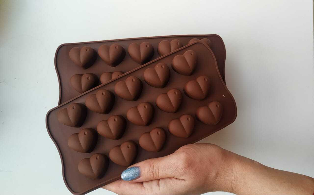 Форма силиконовая «Сердечки» 15 ячеек