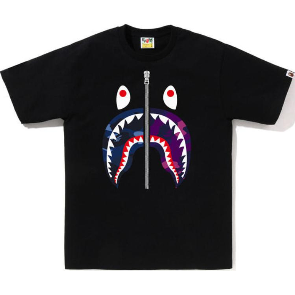 A Bathing Ape Abc Camo Rebuild Shark Tee