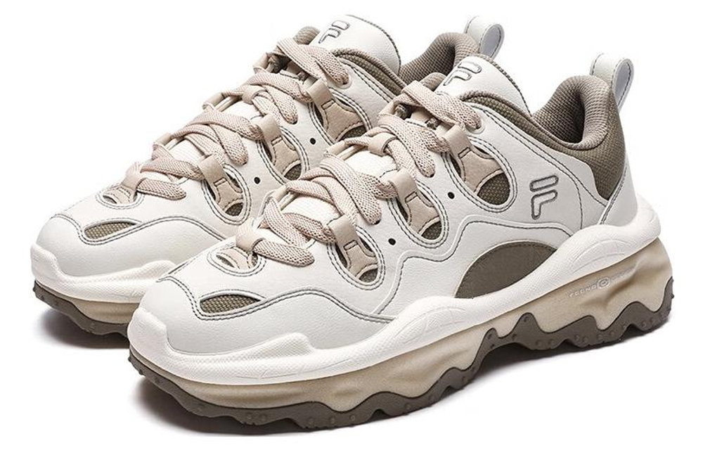 FILA FUSION QD96 Athletic Shoes "White Brown"