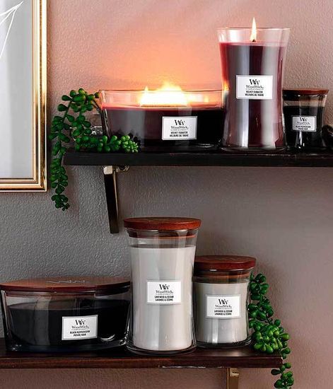 Белый тик, ароматическая свеча, WoodWick