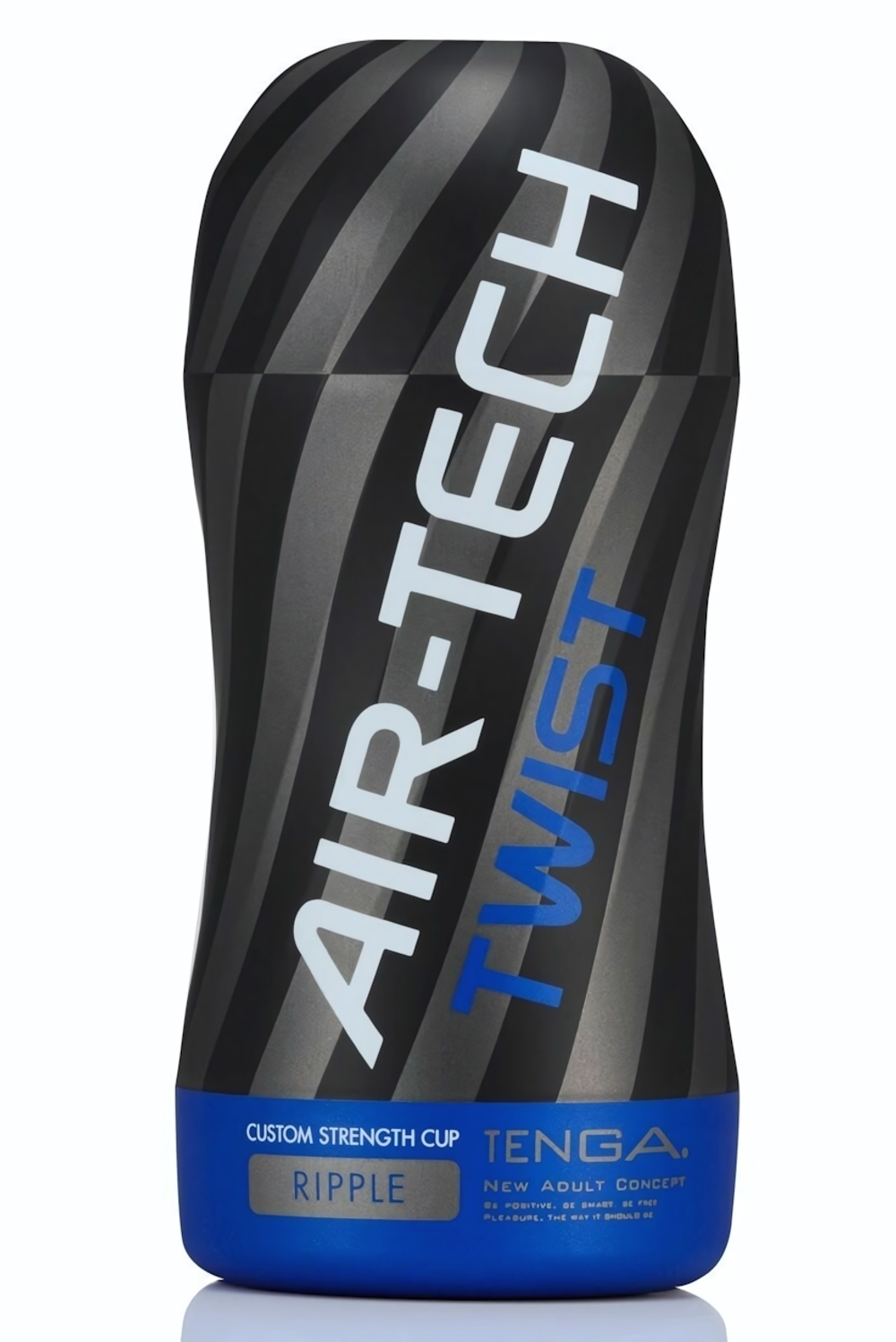 Мастурбатор с регулируемой плотностью обхвата Custom Strength CUP Twist Ripple (Цвет: черный с синим)