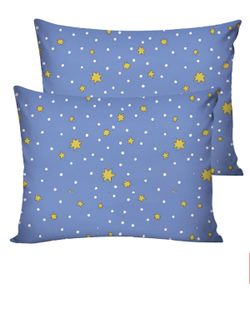 Постельное белье перкаль Сказка "Зимние звезды" евро Наволочка 50х70 см 2 шт Простынь на резинке 180x200 см Пододеяльник 200x215 см