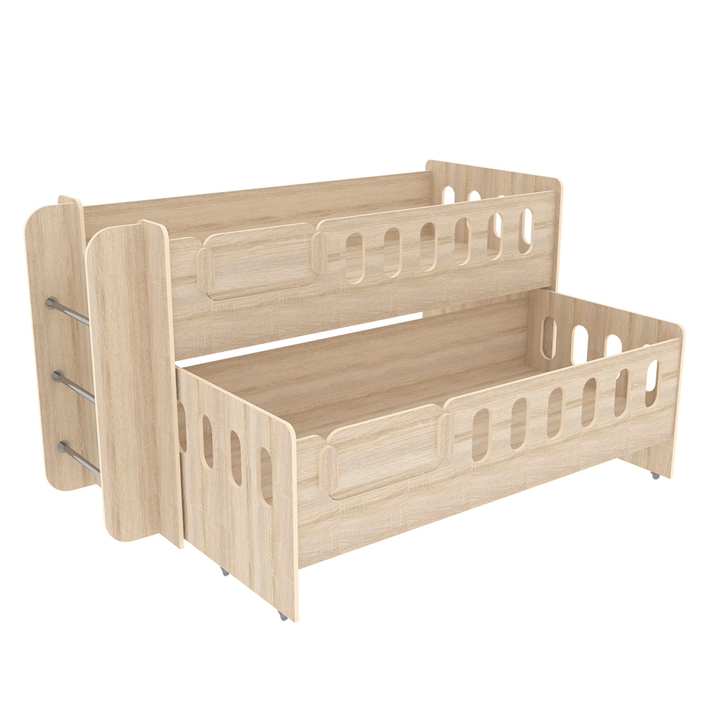 Двухъярусная выкатная кровать КарИВи Чудо 9 80x180 Дуб Сонома