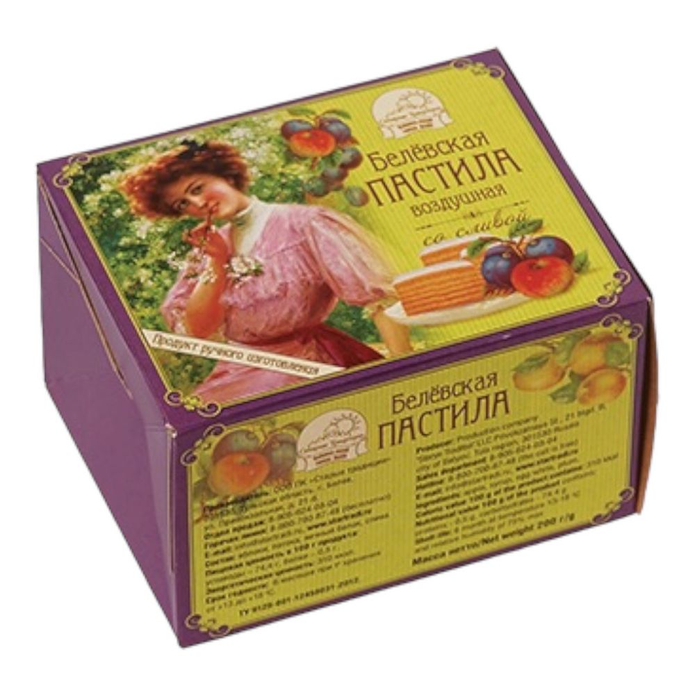 Белёвская пастила воздушная со сливой, 200 г (Старые традиции)