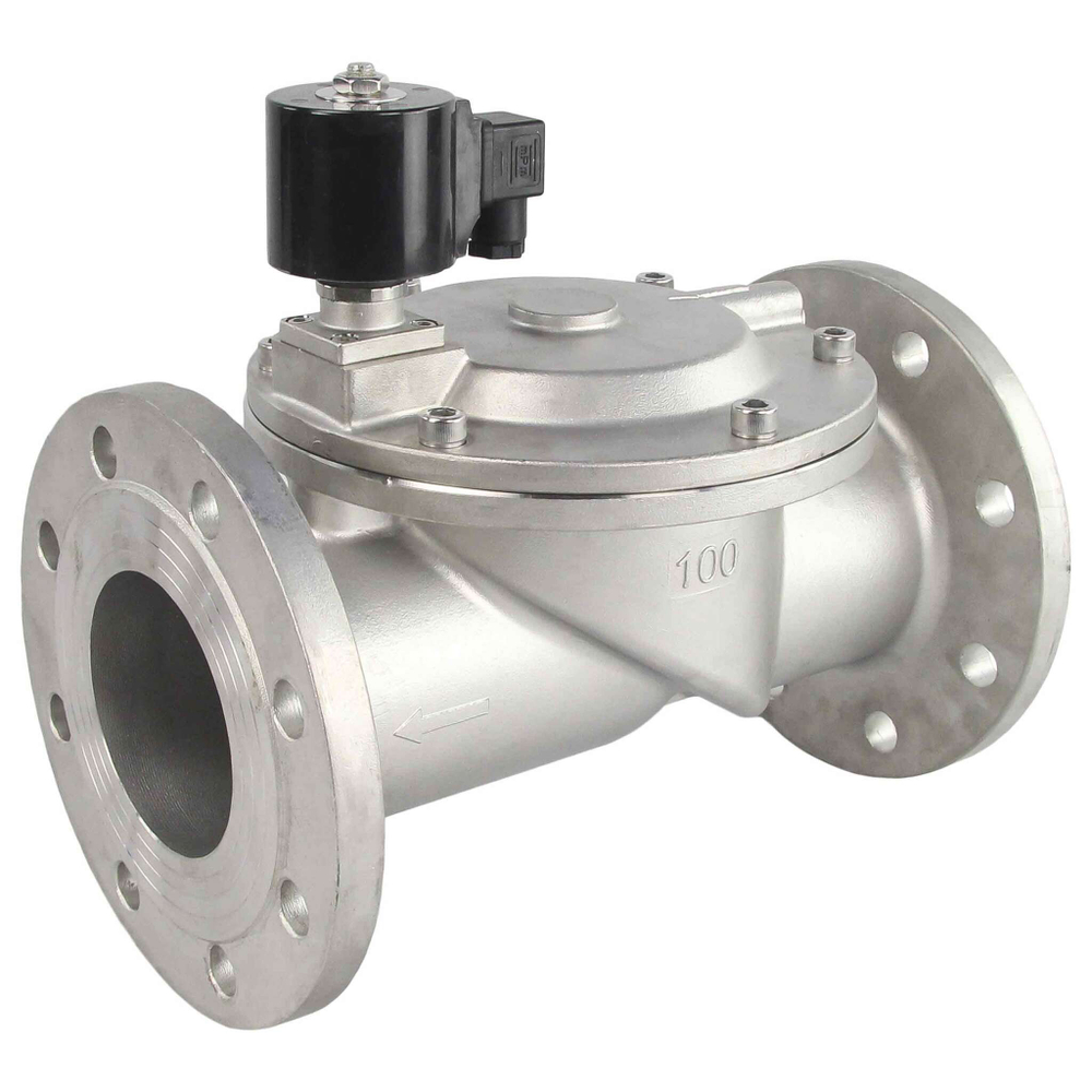 Two way normally closed indirect acting electric solenoid valve Elephant VSF-601V-PU-NC VITON 24В, body material - stainless steel AISI 304, seal - Viton