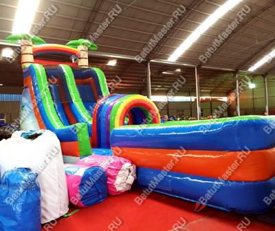 Батут-горка "Райский остров" 8*4*5.5 м