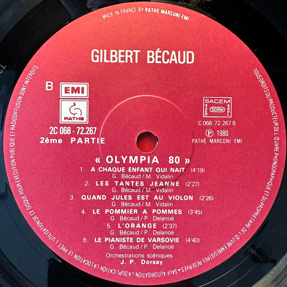 Gilbert Becaud - A L'Olympia (Франция 1980г.)