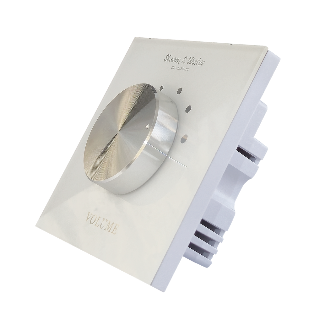 Настенный регулятор громкости звука настенный Steam&water SOUND CONTROL White 50 (Цвет черный, 5 уровней громкости, 4-8 Ом, 30W)