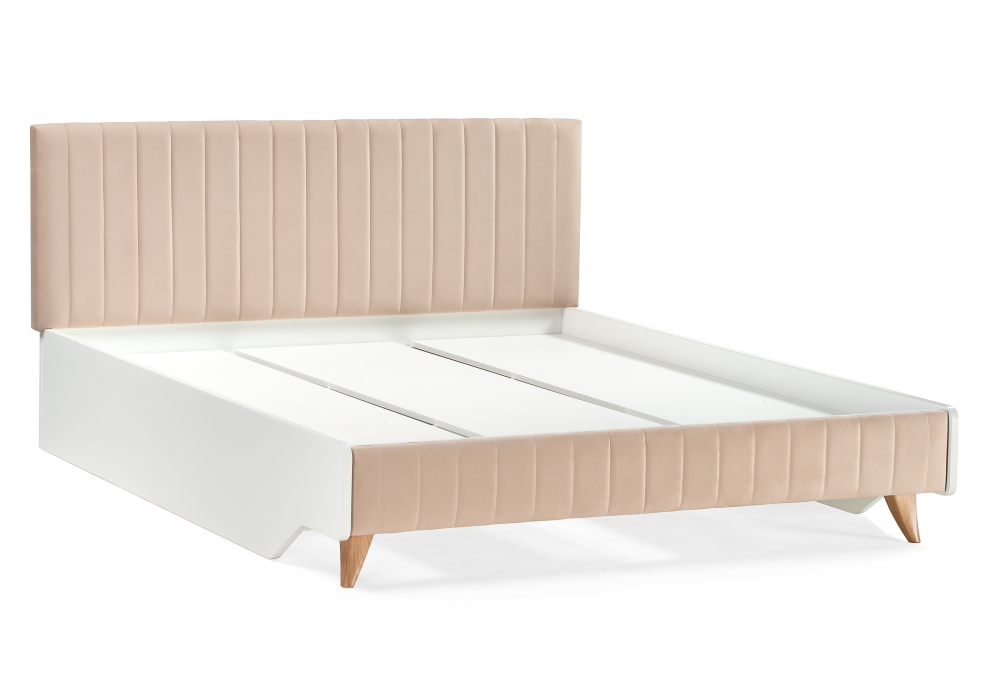 Кровать Woodville Briton 160х200 с настилом белая