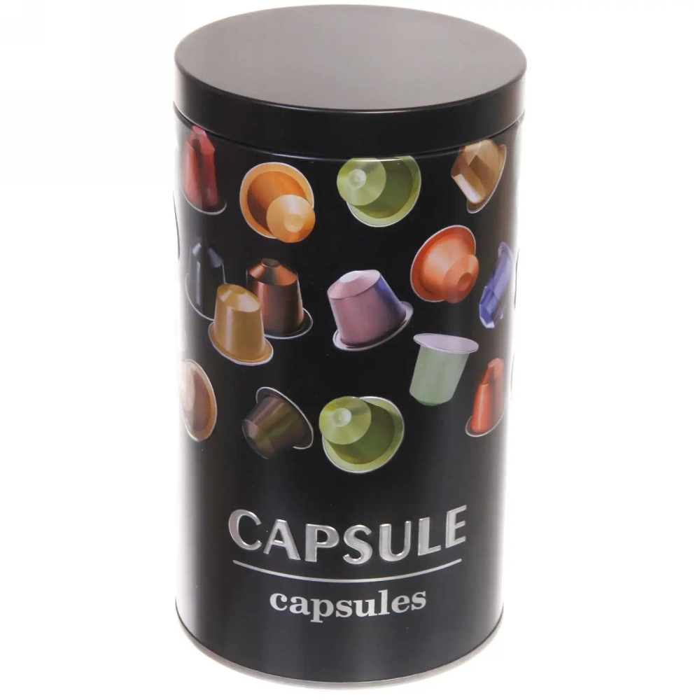 Банка для продуктов металлическая «Black style» Кофе 1700мл