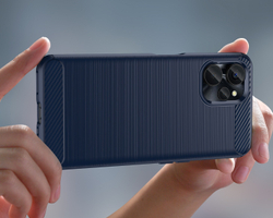 Чехол синего цвета в стиле карбон для смартфона Realme 9i 5G, серии Carbon от Caseport