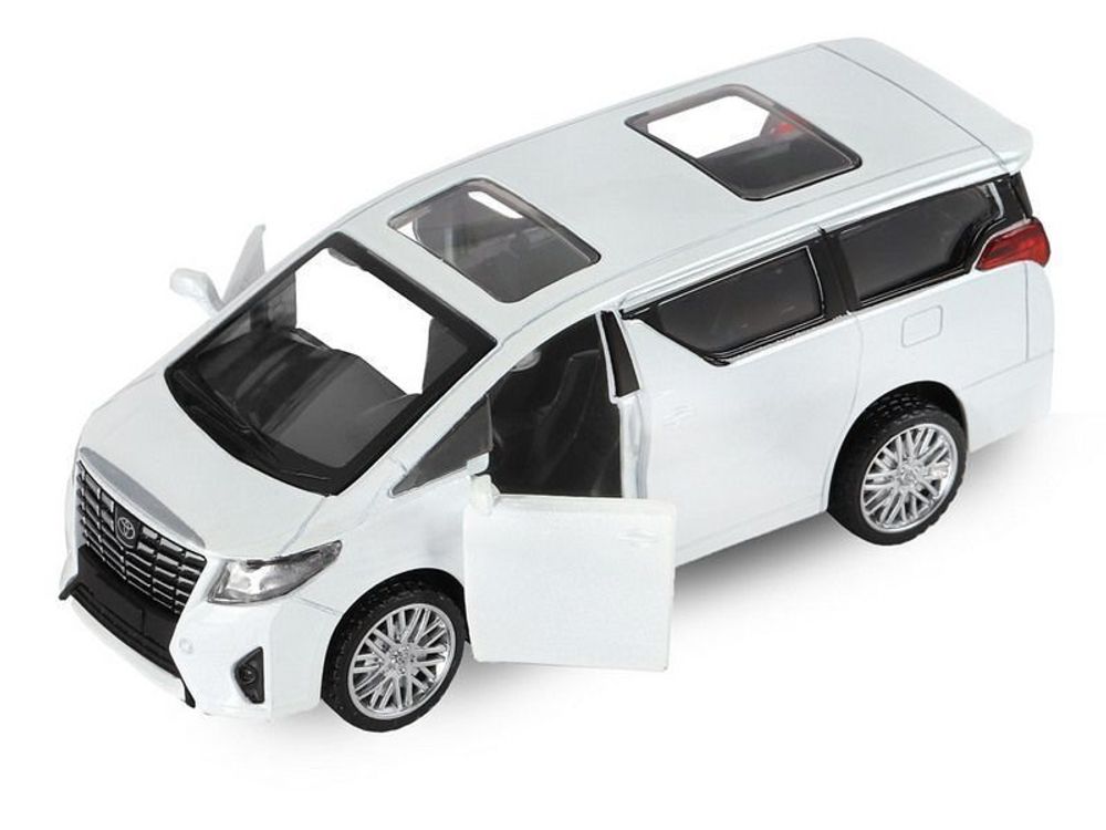 Модель 1:43 Toyota Alphard, белый, откр. двери, инерция